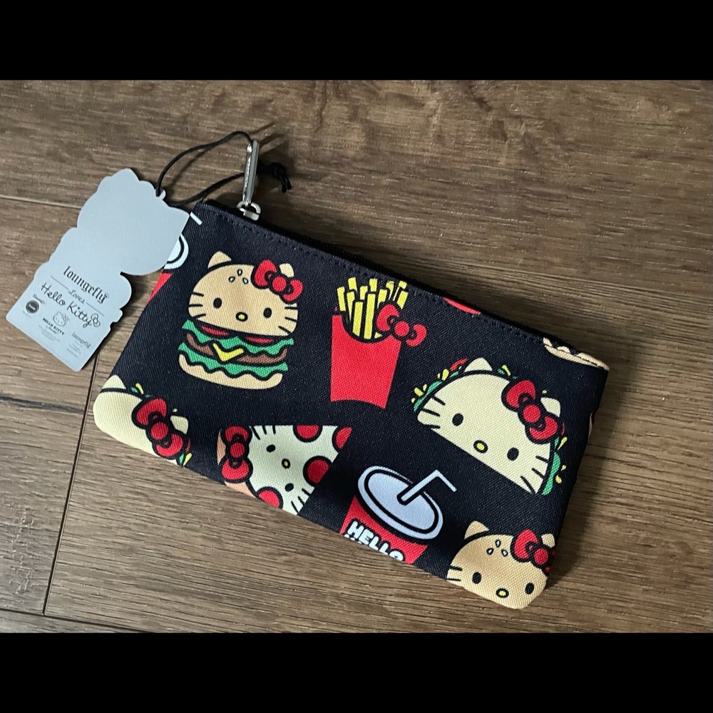 HELLO KITTY (Loungefly)-NWT Zipped Hamburger & Fries Pouch - Picture 8 of 11